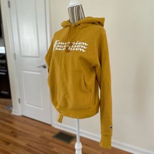 Champion Mustard Reverse Weave Hoodie